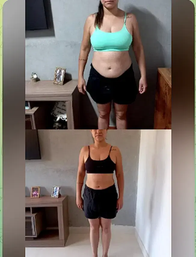 Antes e depois corpo inteiro